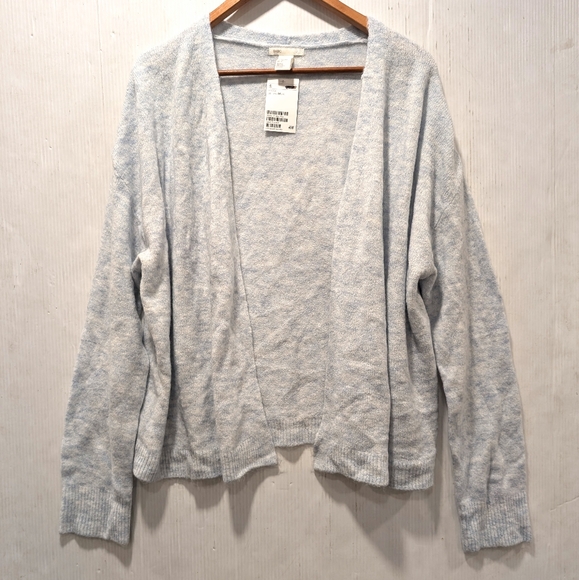 H&M women's blue burnout open front cardigan sweater size medium NEW! - Picture 3 of 9